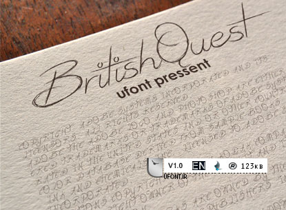دانلود فونت لاتین british-quest - پشنمایش