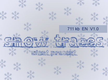 فونت لاتین Snow traces