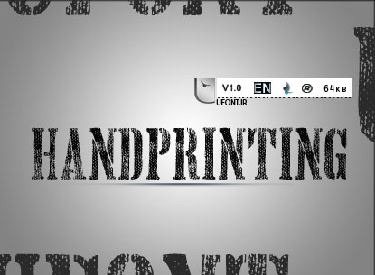 فونت لاتین handyprinting
