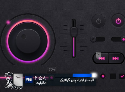 دانلود لایه باز اجزای یک پلیر حرفه ای